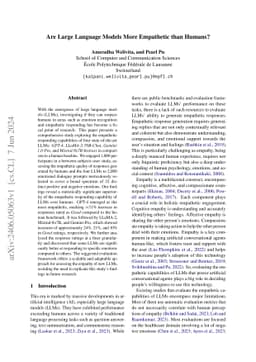 Are Large Language Models More Empathetic than Humans?