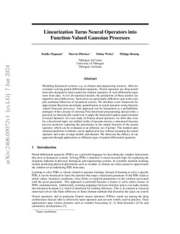 Linearization Turns Neural Operators into Function-Valued Gaussian Processes