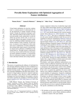 Provably Better Explanations with Optimized Aggregation of Feature
  Attributions