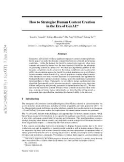 How to Strategize Human Content Creation in the Era of GenAI?