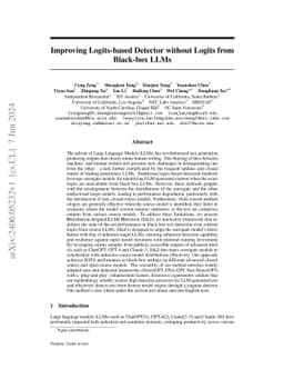 Improving Logits-based Detector without Logits from Black-box LLMs