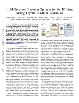 LLM-Enhanced Bayesian Optimization for Efficient Analog Layout
  Constraint Generation