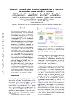 Generative Explore-Exploit: Training-free Optimization of Generative
  Recommender Systems using LLM Optimizers