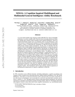 M3GIA: A Cognition Inspired Multilingual and Multimodal General
  Intelligence Ability Benchmark