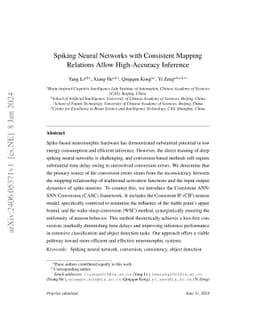 Spiking Neural Networks with Consistent Mapping Relations Allow
  High-Accuracy Inference