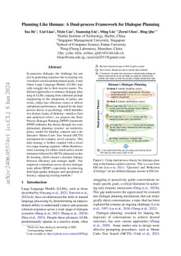 Planning Like Human: A Dual-process Framework for Dialogue Planning
