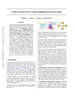 DUPLEX: Dual GAT for Complex Embedding of Directed Graphs