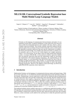 MLLM-SR: Conversational Symbolic Regression base Multi-Modal Large
  Language Models