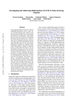 Investigating and Addressing Hallucinations of LLMs in Tasks Involving
  Negation