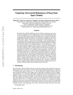 Exploring Adversarial Robustness of Deep State Space Models