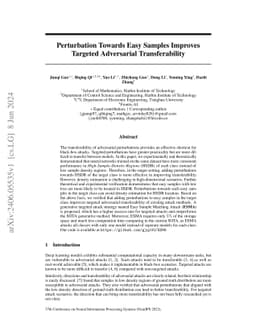 Perturbation Towards Easy Samples Improves Targeted Adversarial
  Transferability