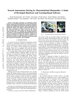 Toward Autonomous Driving by Musculoskeletal Humanoids: A Study of
  Developed Hardware and Learning-Based Software
