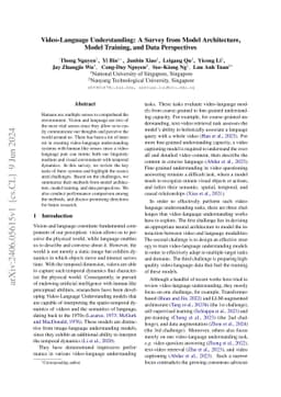 Video-Language Understanding: A Survey from Model Architecture, Model
  Training, and Data Perspectives