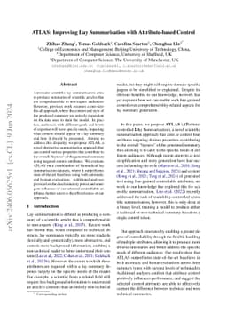 ATLAS: Improving Lay Summarisation with Attribute-based Control