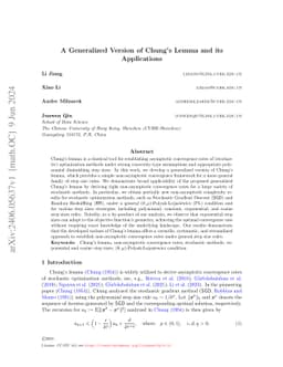 A Generalized Version of Chung's Lemma and its Applications