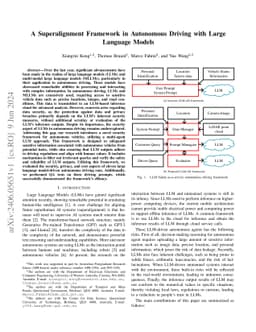A Superalignment Framework in Autonomous Driving with Large Language
  Models