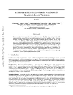 Certified Robustness to Data Poisoning in Gradient-Based Training