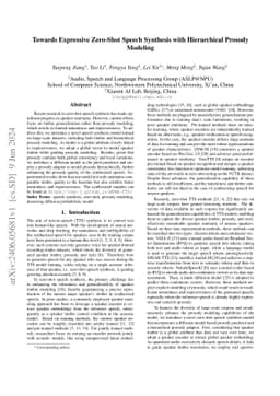 Towards Expressive Zero-Shot Speech Synthesis with Hierarchical Prosody
  Modeling
