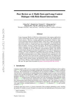 Peer Review as A Multi-Turn and Long-Context Dialogue with Role-Based
  Interactions