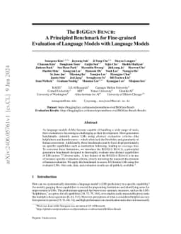 The BiGGen Bench: A Principled Benchmark for Fine-grained Evaluation of Language Models with Language Models