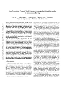 SlowPerception: Physical-World Latency Attack against Visual Perception
  in Autonomous Driving