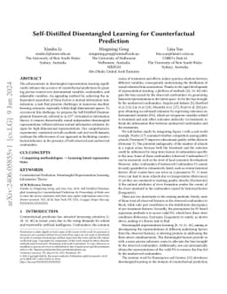 Self-Distilled Disentangled Learning for Counterfactual Prediction