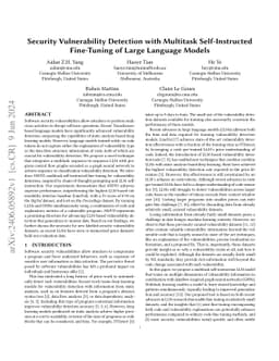 Security Vulnerability Detection with Multitask Self-Instructed
  Fine-Tuning of Large Language Models
