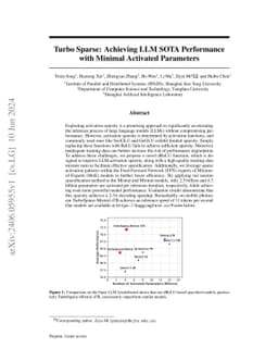 Turbo Sparse: Achieving LLM SOTA Performance with Minimal Activated
  Parameters