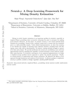 Neural-g: A Deep Learning Framework for Mixing Density Estimation