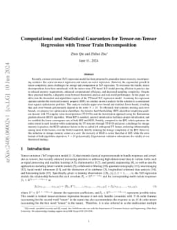 Computational and Statistical Guarantees for Tensor-on-Tensor Regression with Tensor Train Decomposition