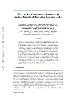 CARES: A Comprehensive Benchmark of Trustworthiness in Medical Vision
  Language Models