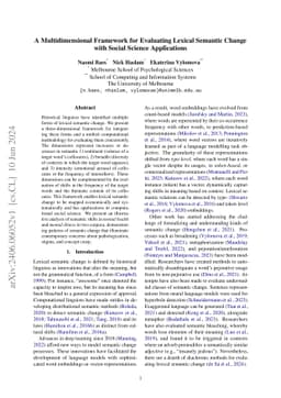 A Multidimensional Framework for Evaluating Lexical Semantic Change with
  Social Science Applications