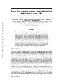 Latent Representation Matters: Human-like Sketches in One-shot Drawing
  Tasks