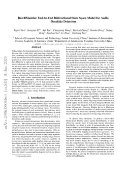 RawBMamba: End-to-End Bidirectional State Space Model for Audio Deepfake
  Detection