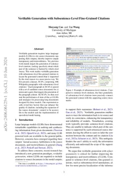 Verifiable Generation with Subsentence-Level Fine-Grained Citations