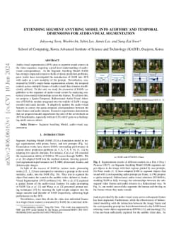 Extending Segment Anything Model into Auditory and Temporal Dimensions
  for Audio-Visual Segmentation