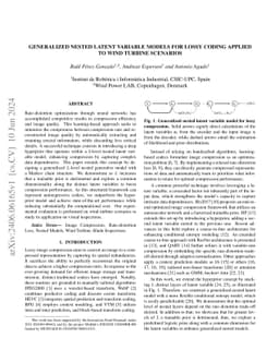 Generalized Nested Latent Variable Models for Lossy Coding applied to
  Wind Turbine Scenarios