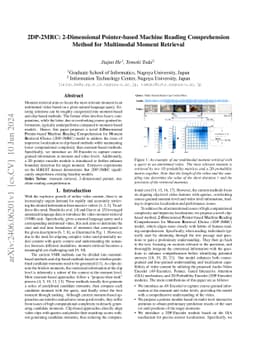 2DP-2MRC: 2-Dimensional Pointer-based Machine Reading Comprehension
  Method for Multimodal Moment Retrieval
