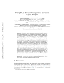 UnSupDLA: Towards Unsupervised Document Layout Analysis