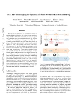 DualAD: Disentangling the Dynamic and Static World for End-to-End
  Driving