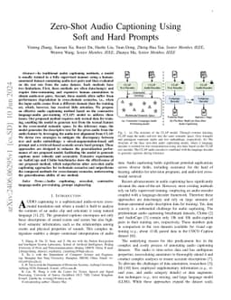 Zero-Shot Audio Captioning Using Soft and Hard Prompts