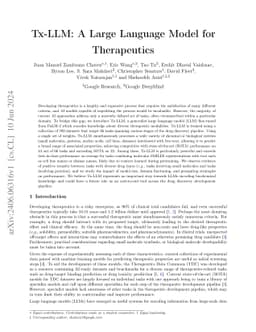 Tx-LLM: A Large Language Model for Therapeutics
