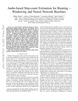 Audio-based Step-count Estimation for Running -- Windowing and Neural
  Network Baselines