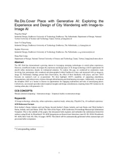 Re.Dis.Cover Place with Generative AI: Exploring the Experience and
  Design of City Wandering with Image-to-Image AI