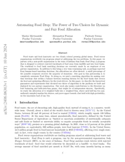 Automating Food Drop: The Power of Two Choices for Dynamic and Fair Food
  Allocation