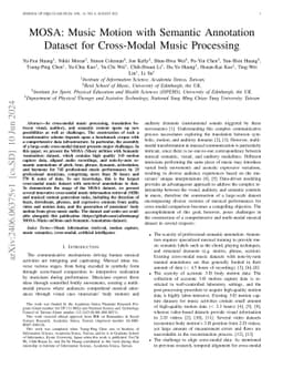 MOSA: Music Motion with Semantic Annotation Dataset for Cross-Modal
  Music Processing