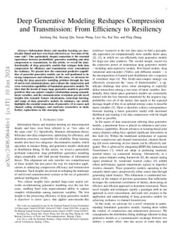 Deep Generative Modeling Reshapes Compression and Transmission: From
  Efficiency to Resiliency