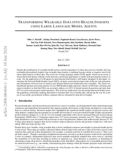 Transforming Wearable Data into Health Insights using Large Language
  Model Agents