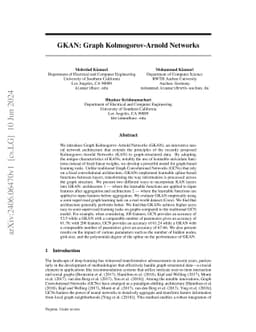 GKAN: Graph Kolmogorov-Arnold Networks