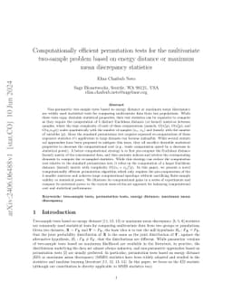 Computationally efficient permutation tests for the multivariate
  two-sample problem based on energy distance or maximum mean discrepancy
  statistics